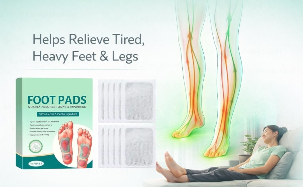 Herbal Foot patch (Pack of 10) Natural Ingredients for Sleep Aid Pain Relief