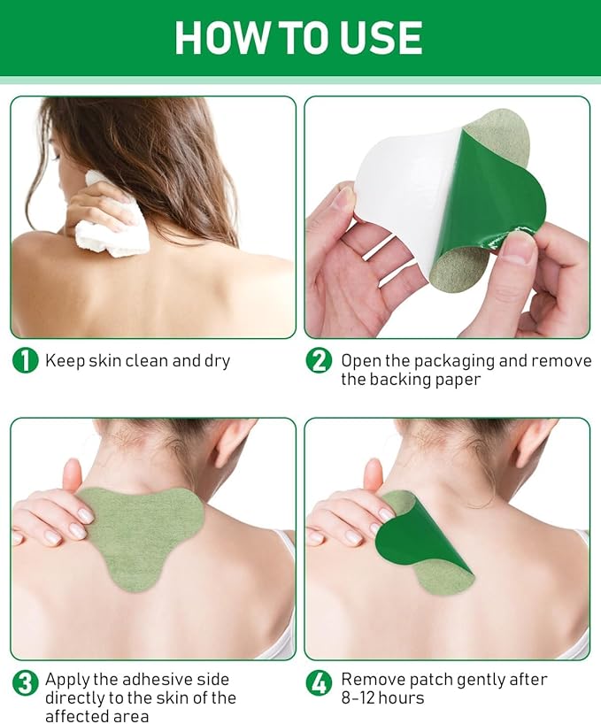 Herbal Neck Pain Relief Patches – Long Lasting Heating Therapy Patch for Neck ( Pack of 20 )