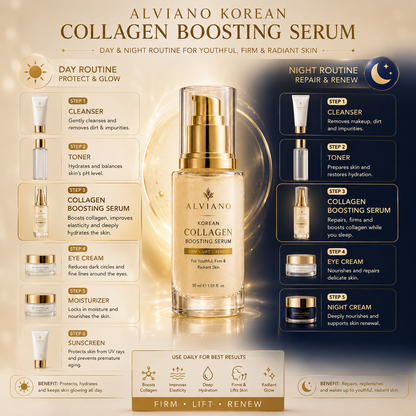 ALVIANO Korean Collagen Boosting Serum – Firming, Lifting & Youthful Glow Formula (30ml)