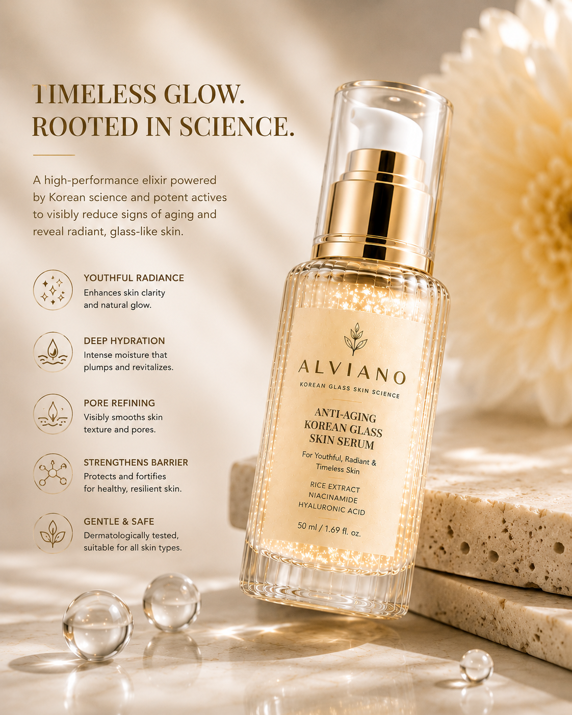 ALVIANO Anti-Aging Korean Glass Skin Serum (50ml)